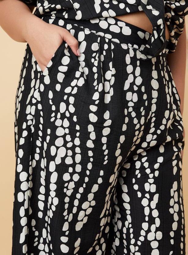 Women Printed Wide-Leg Trousers