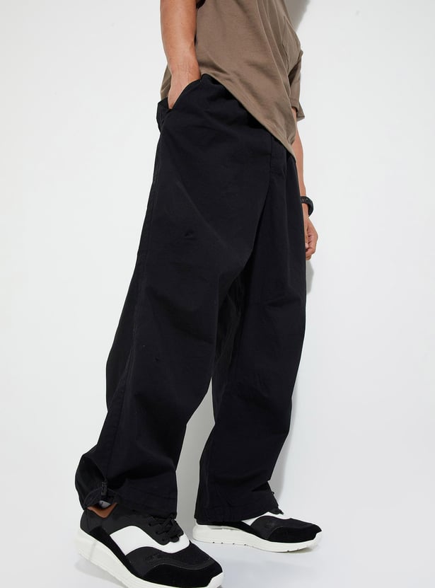 Buy URB_N Men Solid Parachute Trousers Online at just Rs. 1499.0 ...