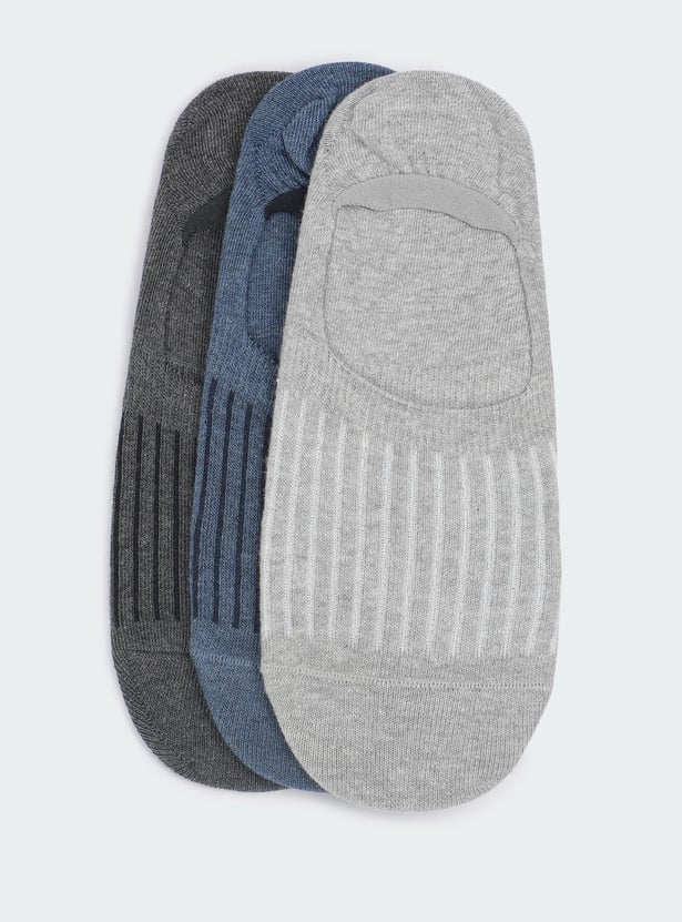 Women Striped No Show Socks - Pack of 3