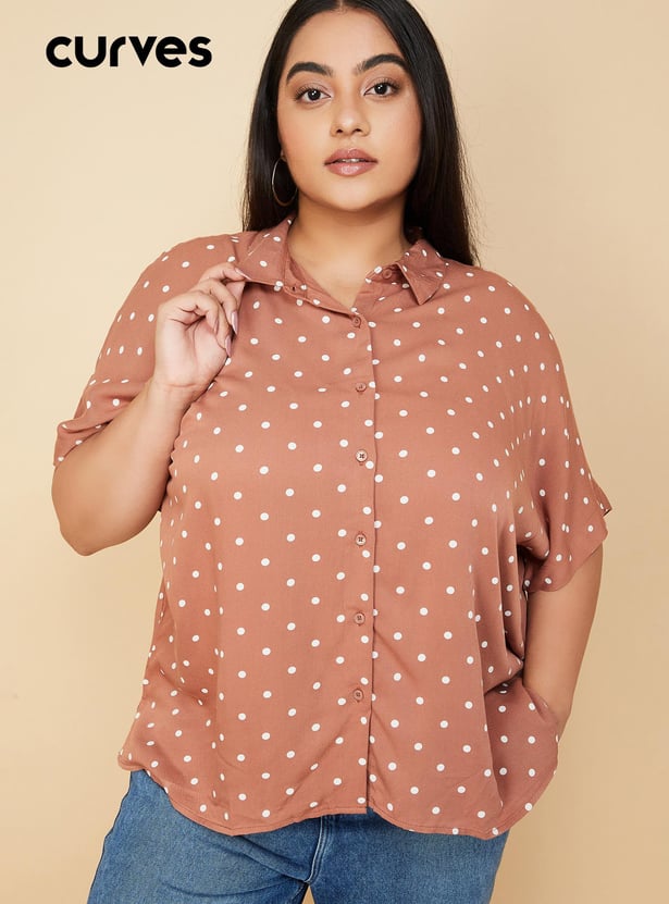 Women Polka Dot Printed Shirt