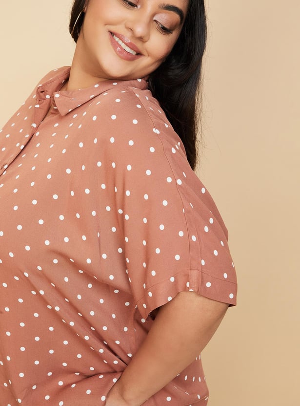 Women Polka Dot Printed Shirt