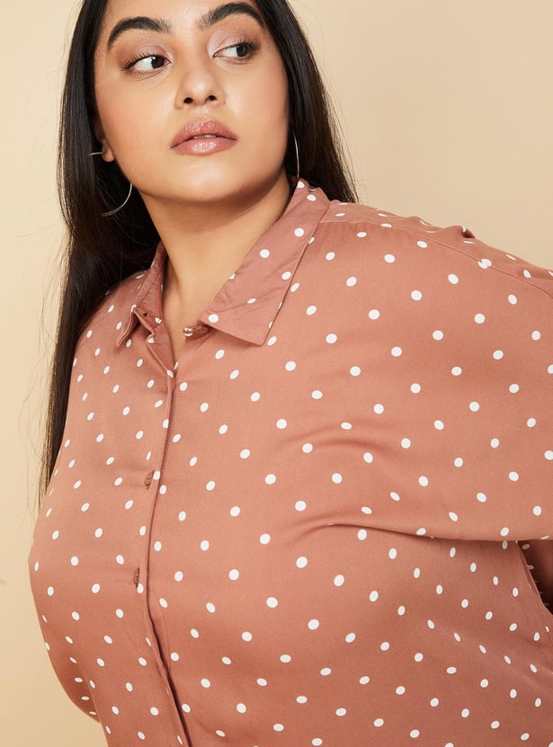 Women Polka Dot Printed Shirt