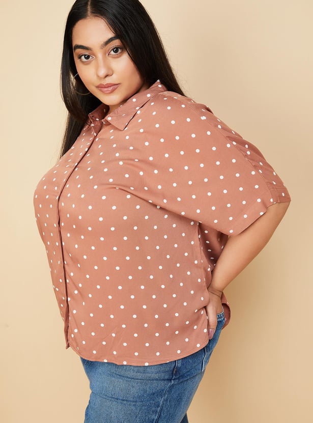 Women Polka Dot Printed Shirt