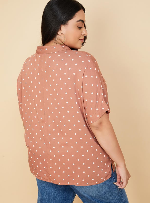 Women Polka Dot Printed Shirt