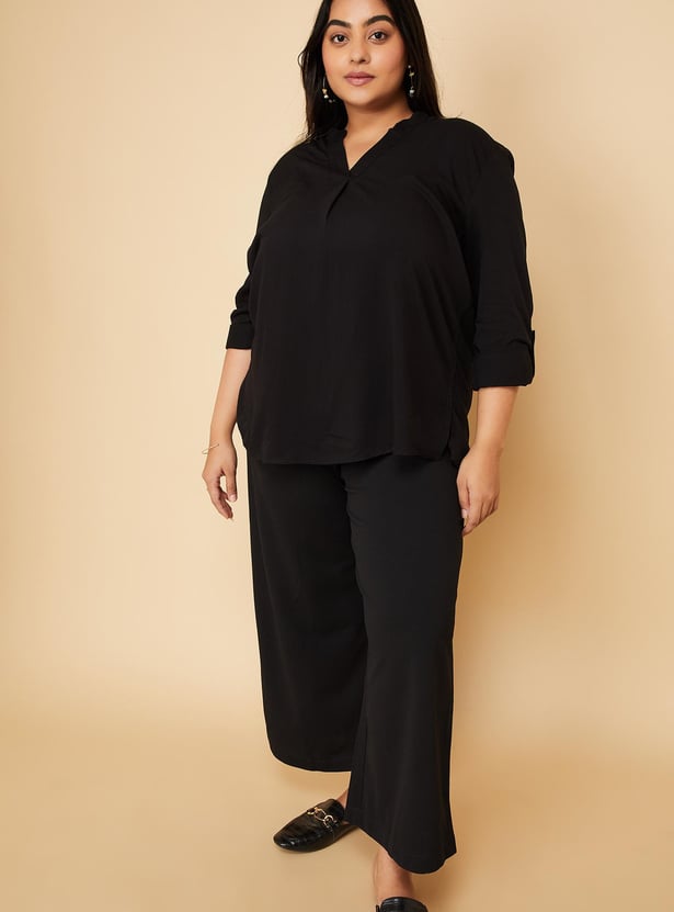 Buy Women Solid Woven Blouse Online at just Rs. 899.0