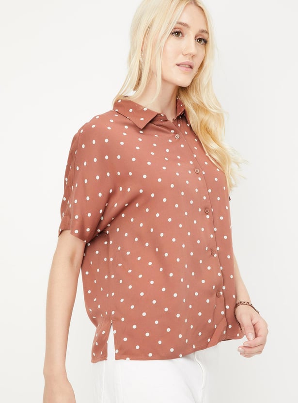 Women Polka Dot Printed Shirt