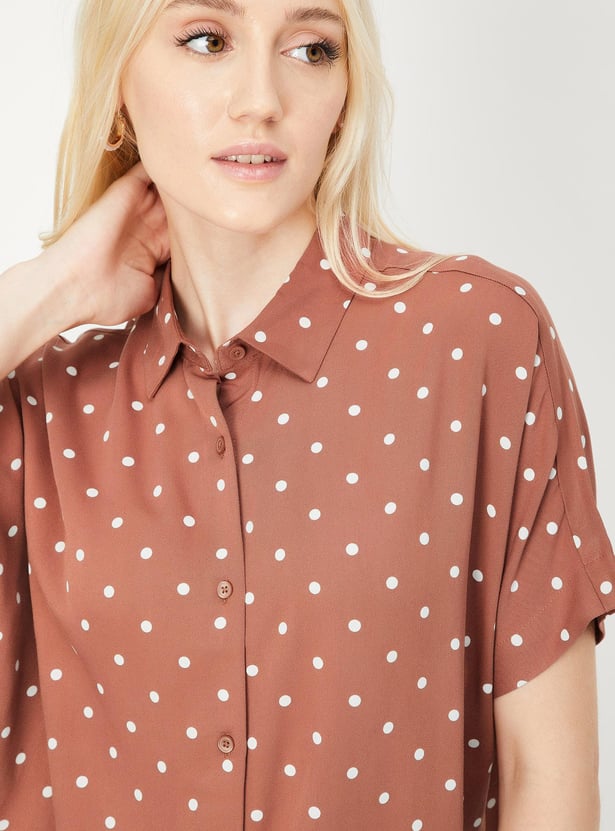 Women Polka Dot Printed Shirt