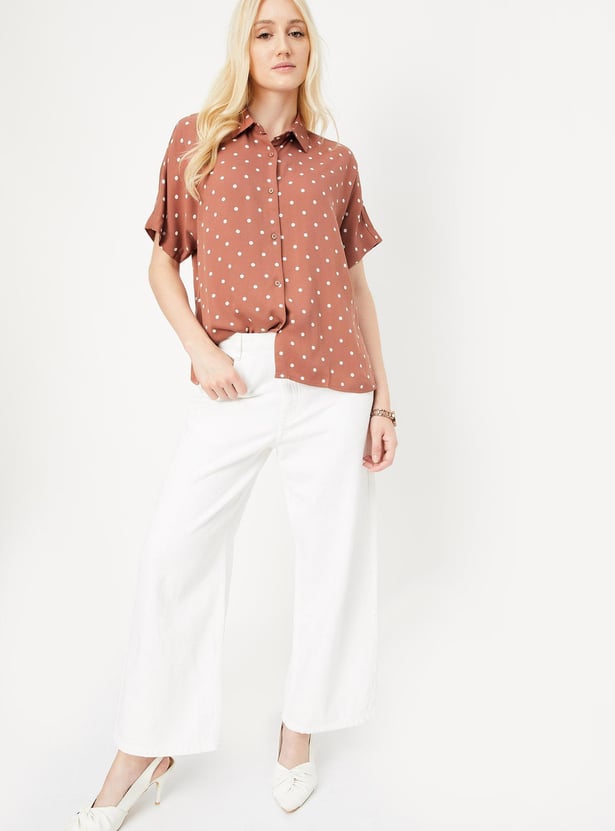 Women Polka Dot Printed Shirt