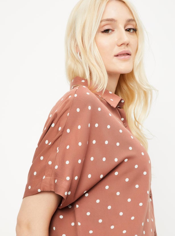 Women Polka Dot Printed Shirt