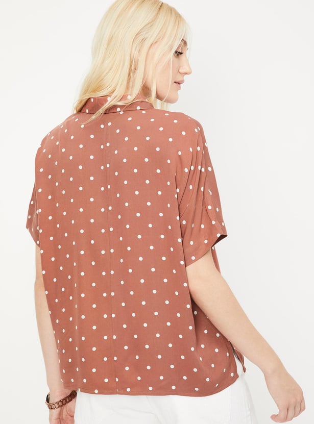 Women Polka Dot Printed Shirt