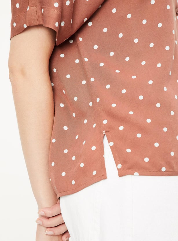 Women Polka Dot Printed Shirt