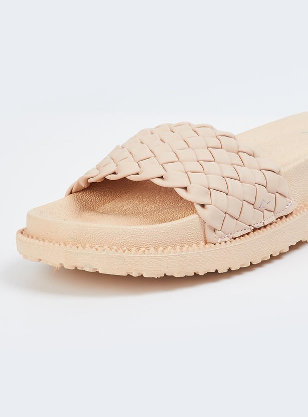 Women Braided Strap Wash & Wear Sliders