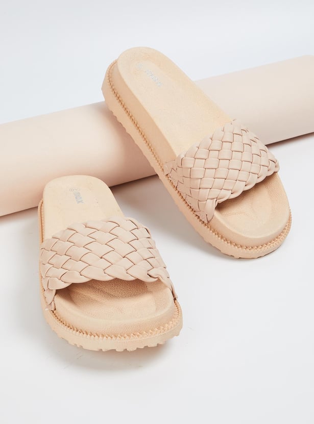 Women Braided Strap Wash & Wear Sliders