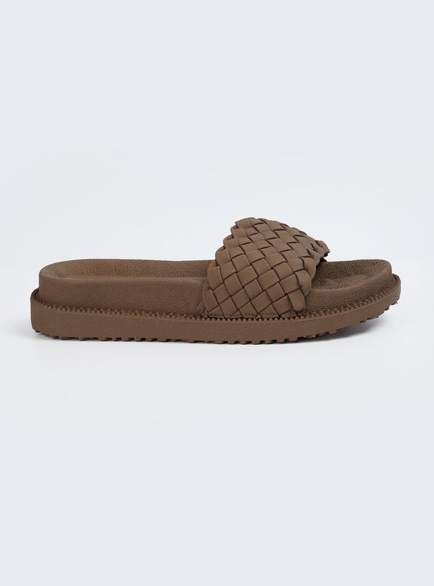 Women Braided Strap Wash & Wear Sliders