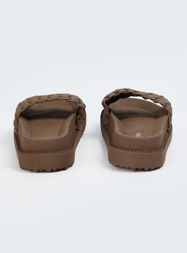Women Braided Strap Wash & Wear Sliders