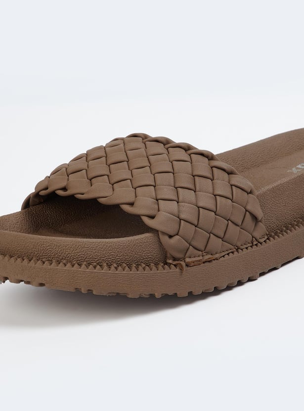 Women Braided Strap Wash & Wear Sliders