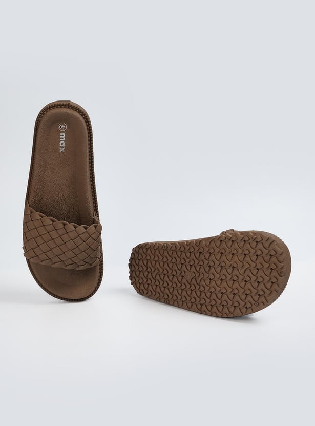 Women Braided Strap Wash & Wear Sliders