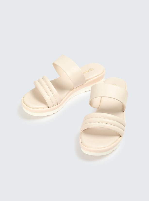 Women Quilted Double Strap Sandals