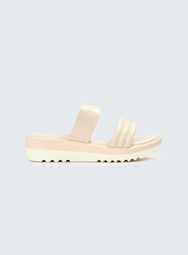 Women Quilted Double Strap Sandals