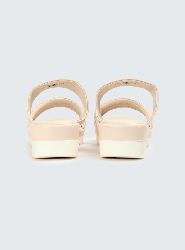 Women Quilted Double Strap Sandals