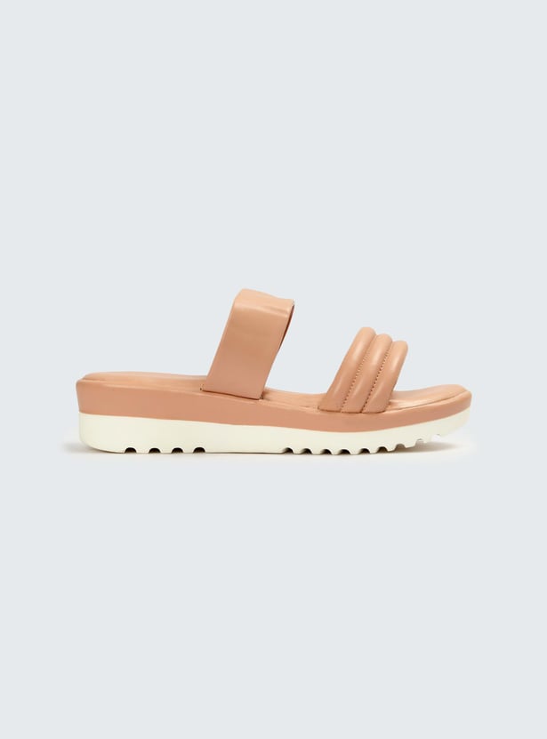 Women Quilted Double Strap Sandals