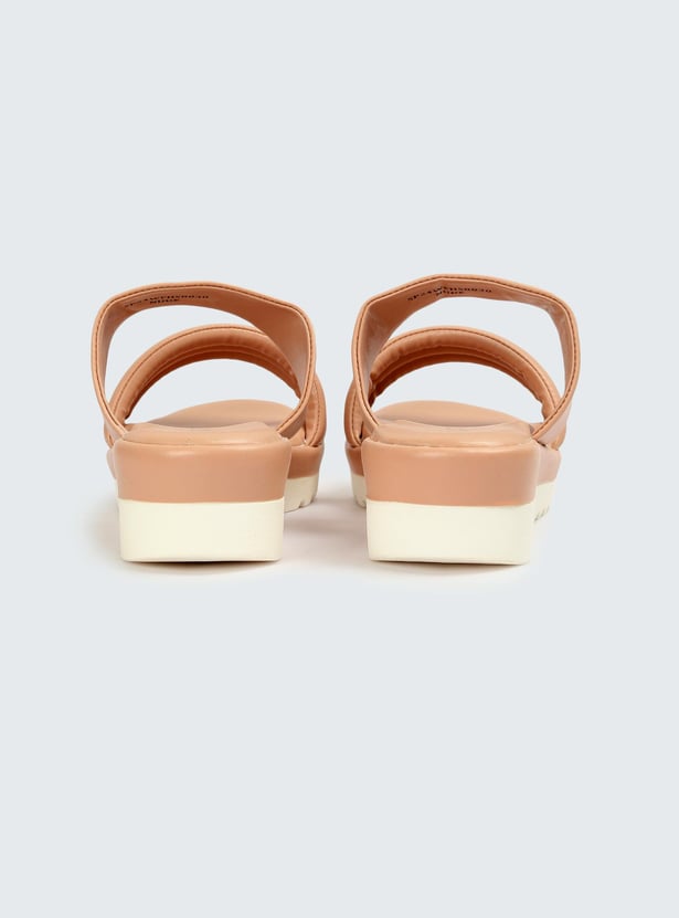 Women Quilted Double Strap Sandals