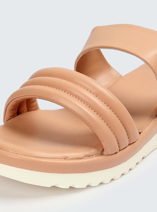 Women Quilted Double Strap Sandals