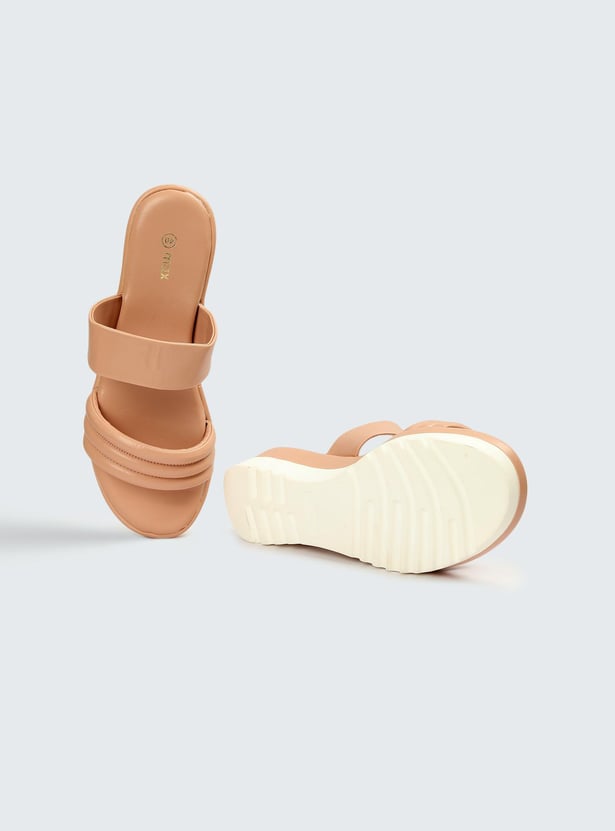 Women Quilted Double Strap Sandals