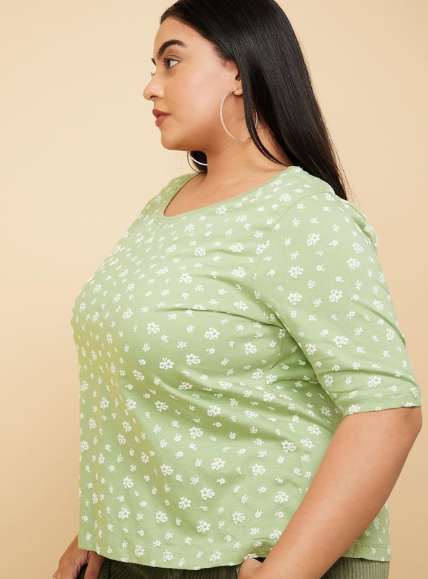 Women Floral Printed Regular Fit T-shirt