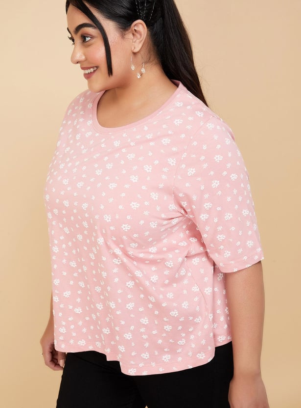 Women Floral Printed Regular Fit T-shirt