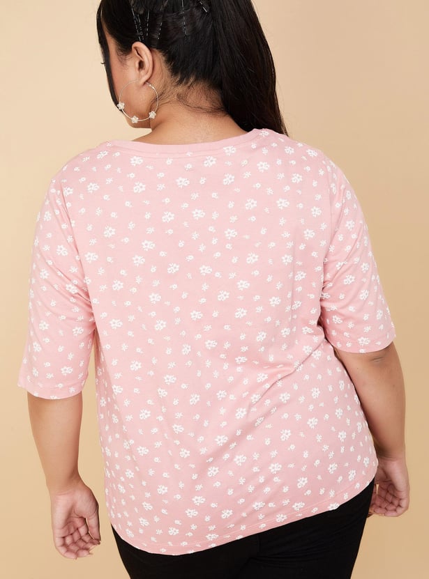 Women Floral Printed Regular Fit T-shirt