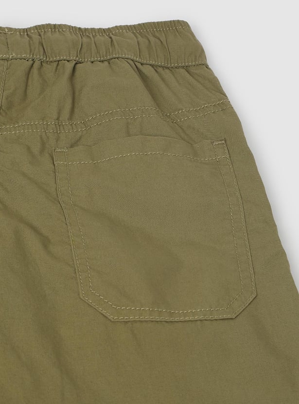 Boys Solid Bermuda Shorts