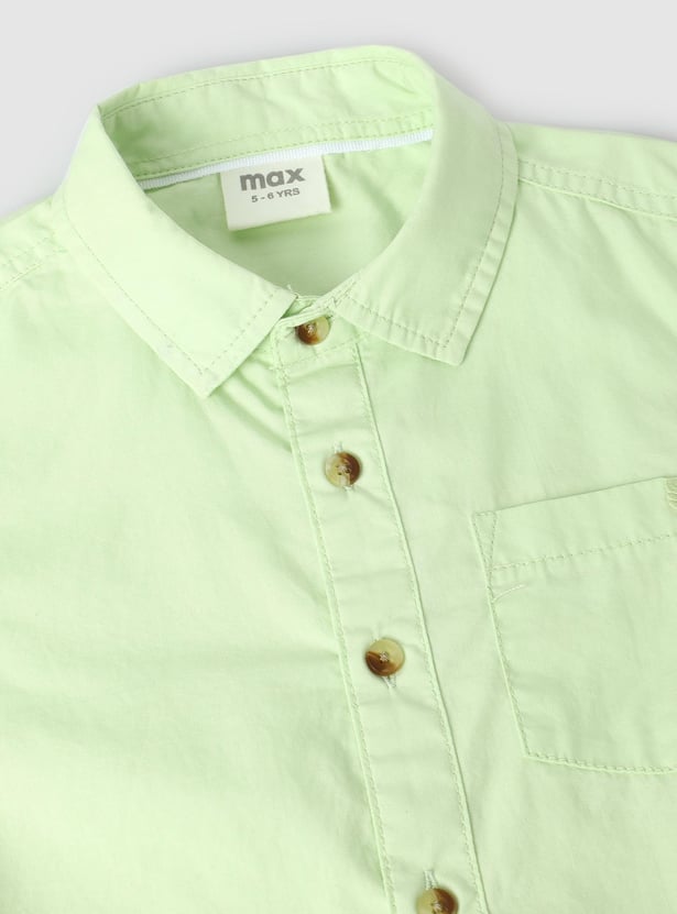 Boys Solid Casual Shirt