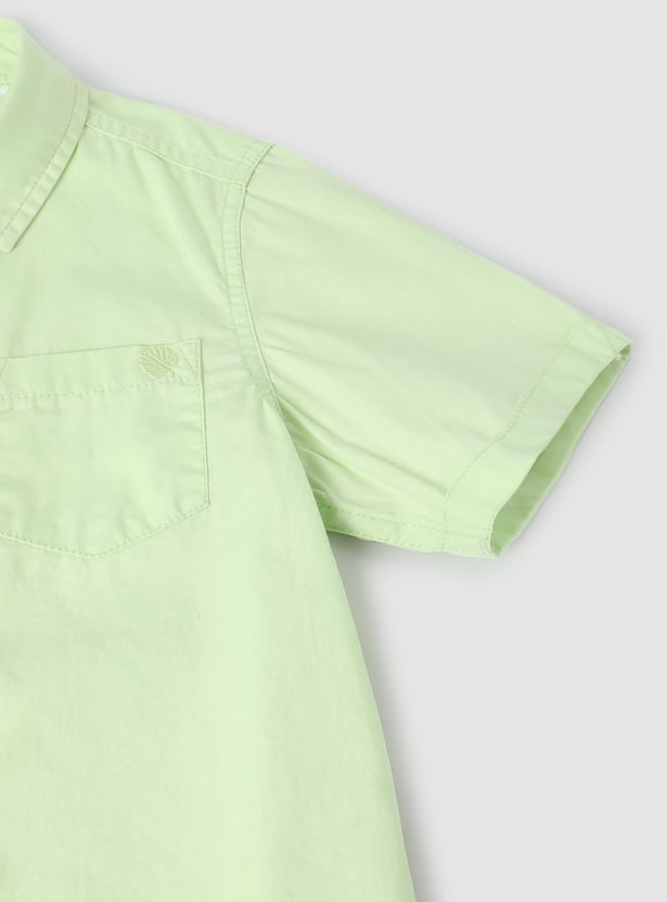 Boys Solid Casual Shirt