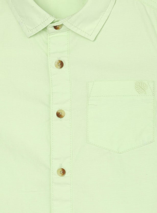 Boys Solid Casual Shirt