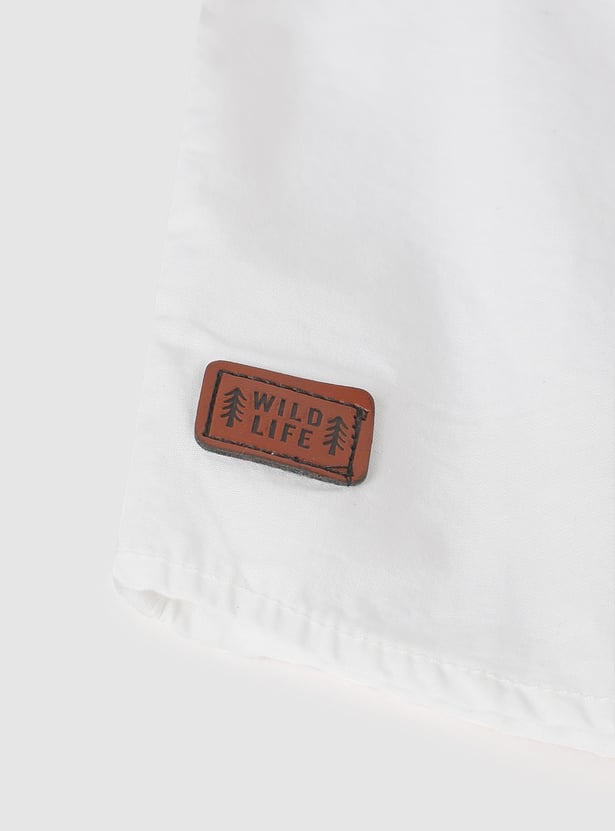 Boys Solid Regular Fit Shirt