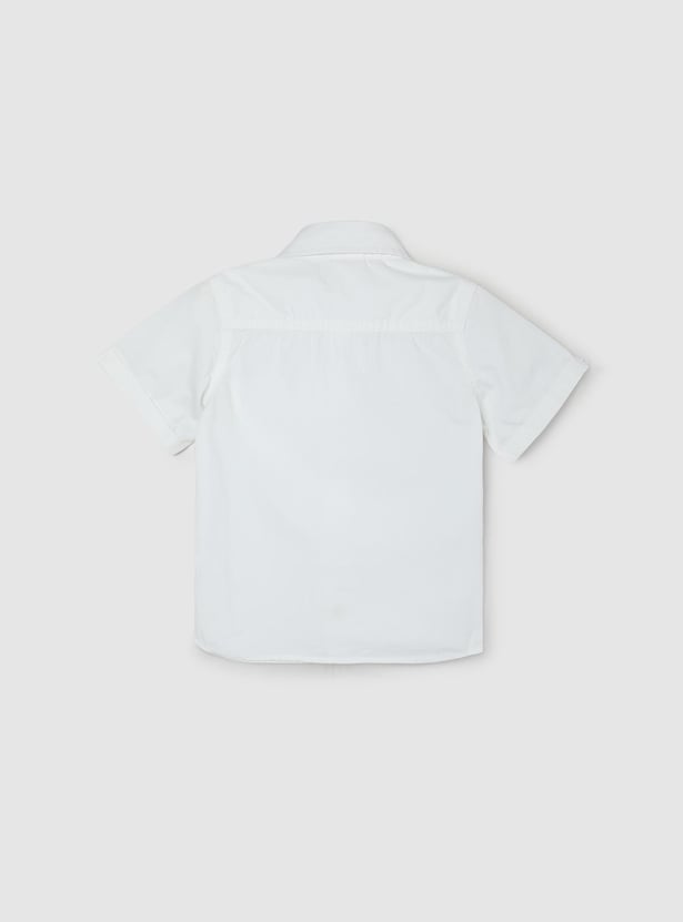Boys Solid Regular Fit Shirt