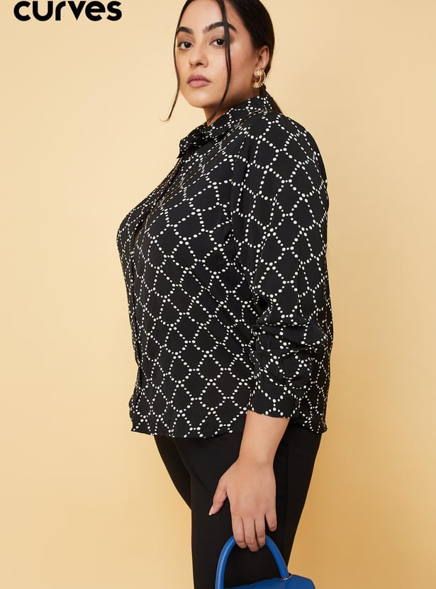 Women Printed Bishop Sleeve Shirt