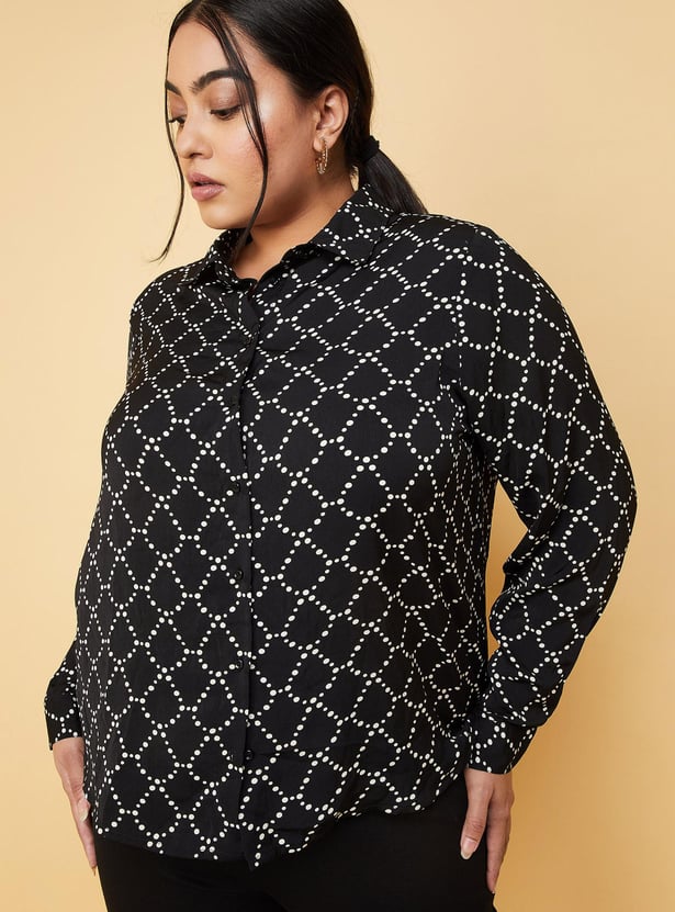 Women Printed Bishop Sleeve Shirt