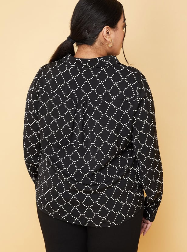 Women Printed Bishop Sleeve Shirt