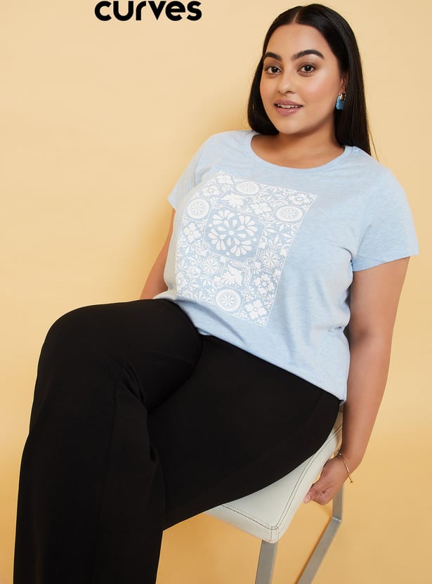 Women Embossed Print T-shirt