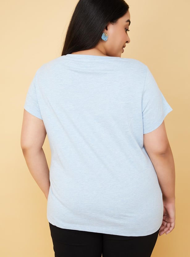 Women Embossed Print T-shirt