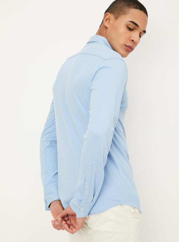 Men Solid Regular Fit Casual Shirt