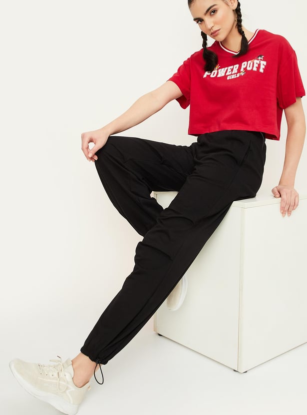 Women Solid Athleisure Joggers