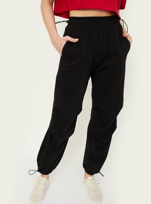 Women Solid Athleisure Joggers