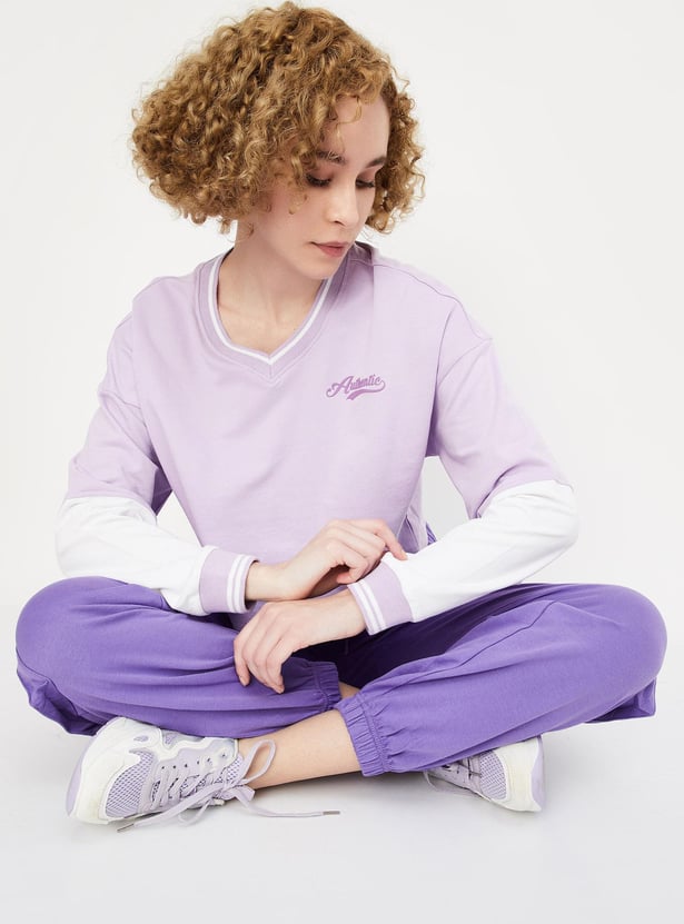 Women Colourblocked Sports T-shirt