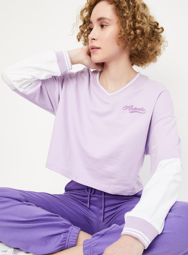 Women Colourblocked Sports T-shirt