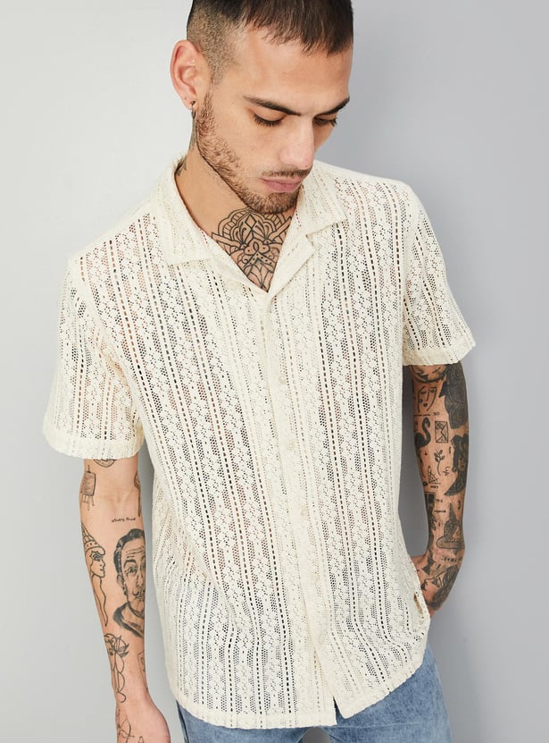 Men Lace Resort Shirt