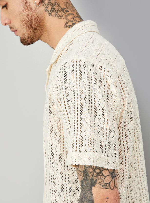 Men Lace Resort Shirt