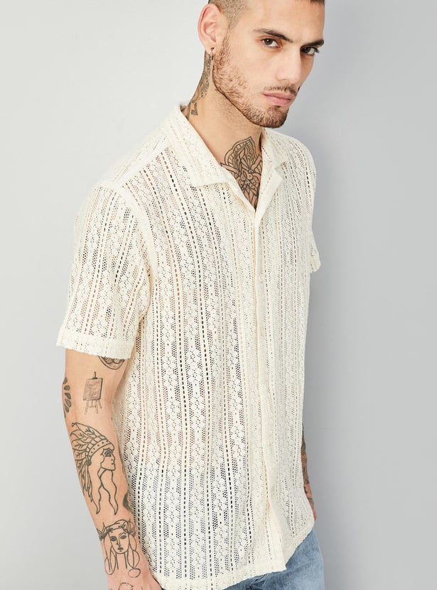 Men Lace Resort Shirt